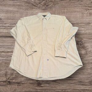 Ralph Lauren Men's 17 34/35 Cream Checker Long Sleeve Yarmouth Button Down Shirt